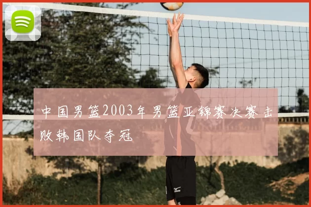 中国男篮2003年男篮亚锦赛决赛击败韩国队夺冠